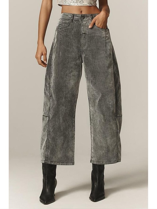 Anthropologie Denim - Anthropologie Pilcro Kenna Barrel Jean Wide Leg Velvet Edition Sz 29 Petite